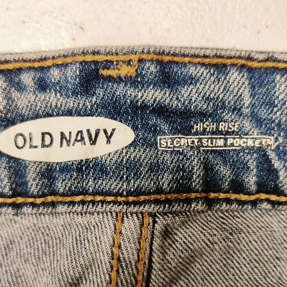 Old Navy light blue denim high rise shorts size 10 - Picture 3 of 4